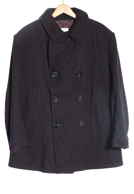 Vintage 1980's Whaling Mfg Co Pea Coat | Size L - 