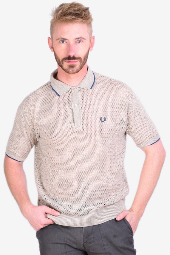 Vintage 1960's Fred Perry Tea Bag Polo Shirt | Size M… - Gem