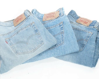 Levi 501 lichtblauwe jeans denim klasse A vintage W30 W31 W32 W33 W34 W36 - www.brickvintage.com
