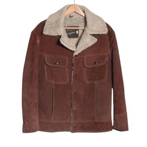 Vintage 1970's JC Penney Suede Sherpa Jacket | Size L - www.brickvintage.com