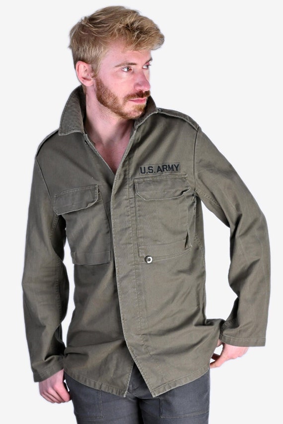 Vintage 1980's US Army Moleskin Military Jacket Siz… Gem