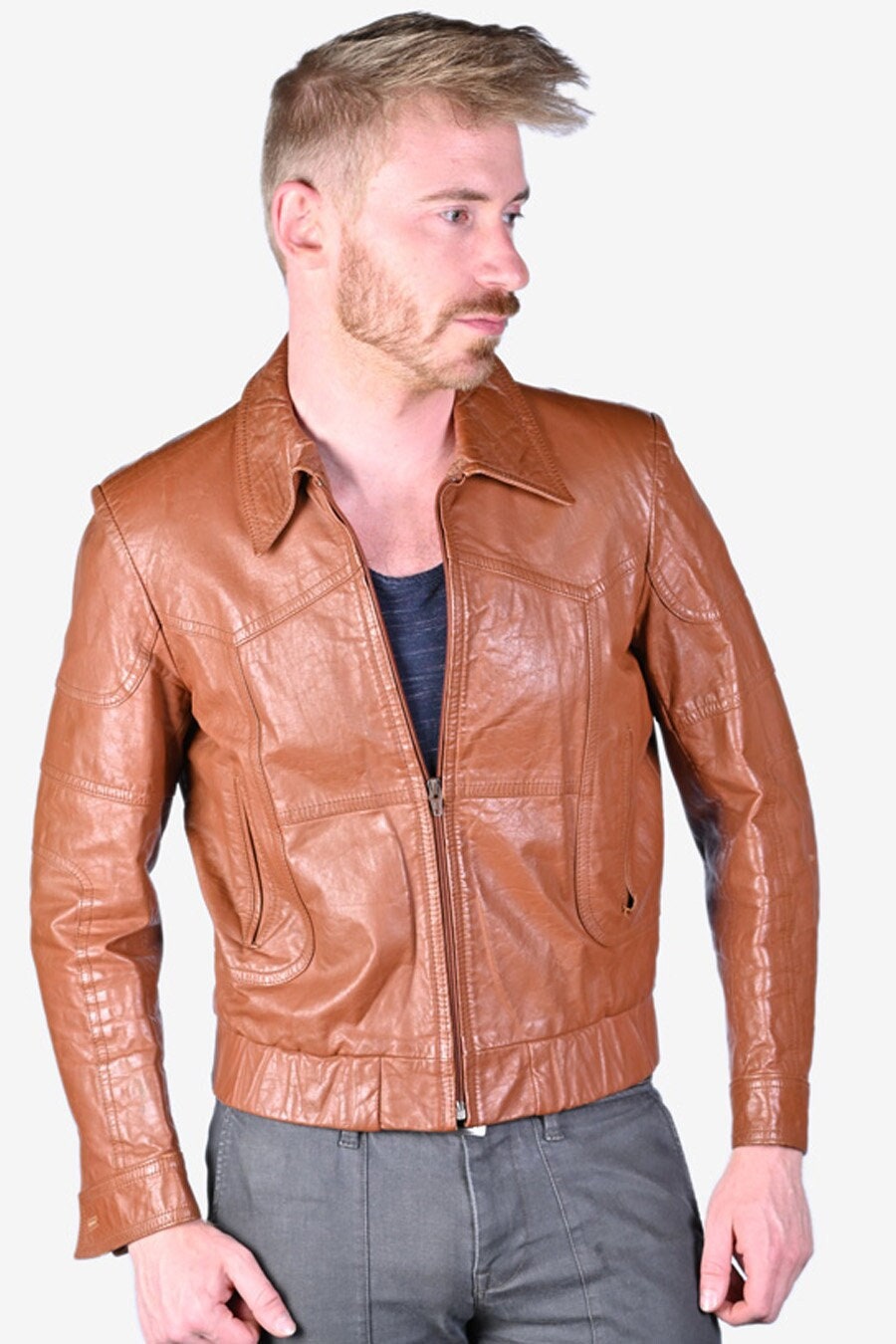 Buy Mens Leather Bomber Jacket Online In India -  India