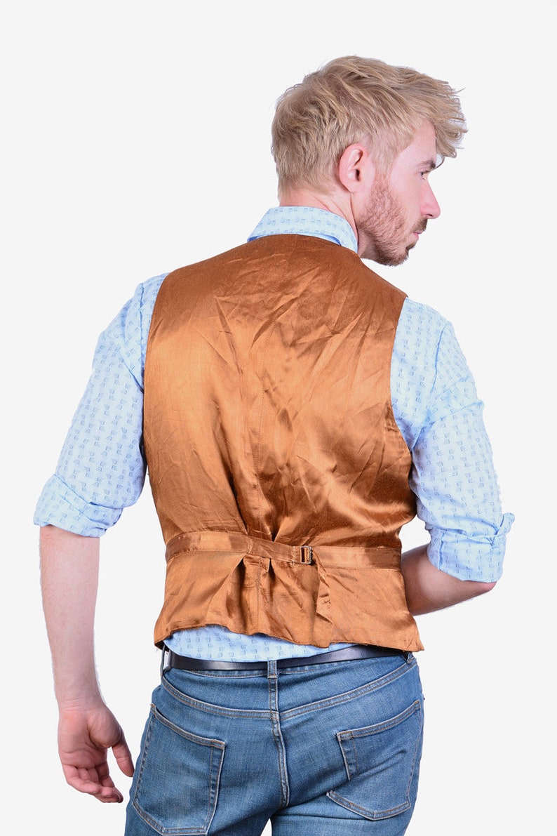 www.brickvintage.com Vintage 1960/'s Hammersley Wool Waistcoat 44 L