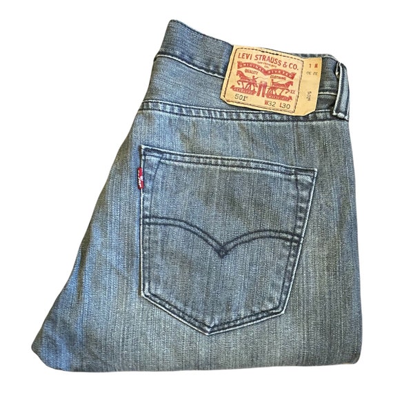 Vintage Levi's 501 Grey Denim Jeans 