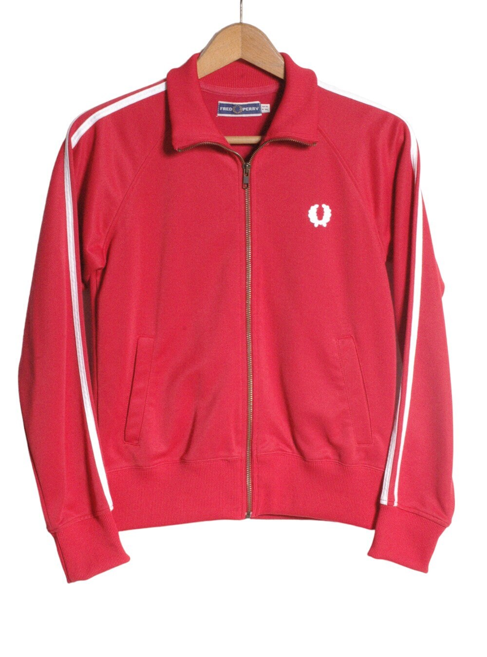Fred perry red track jacket deals