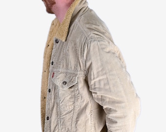 Vintage Levi s 71550 Sherpa Lined Corduroy Jacket Size S Www.brickvintage Etsy
