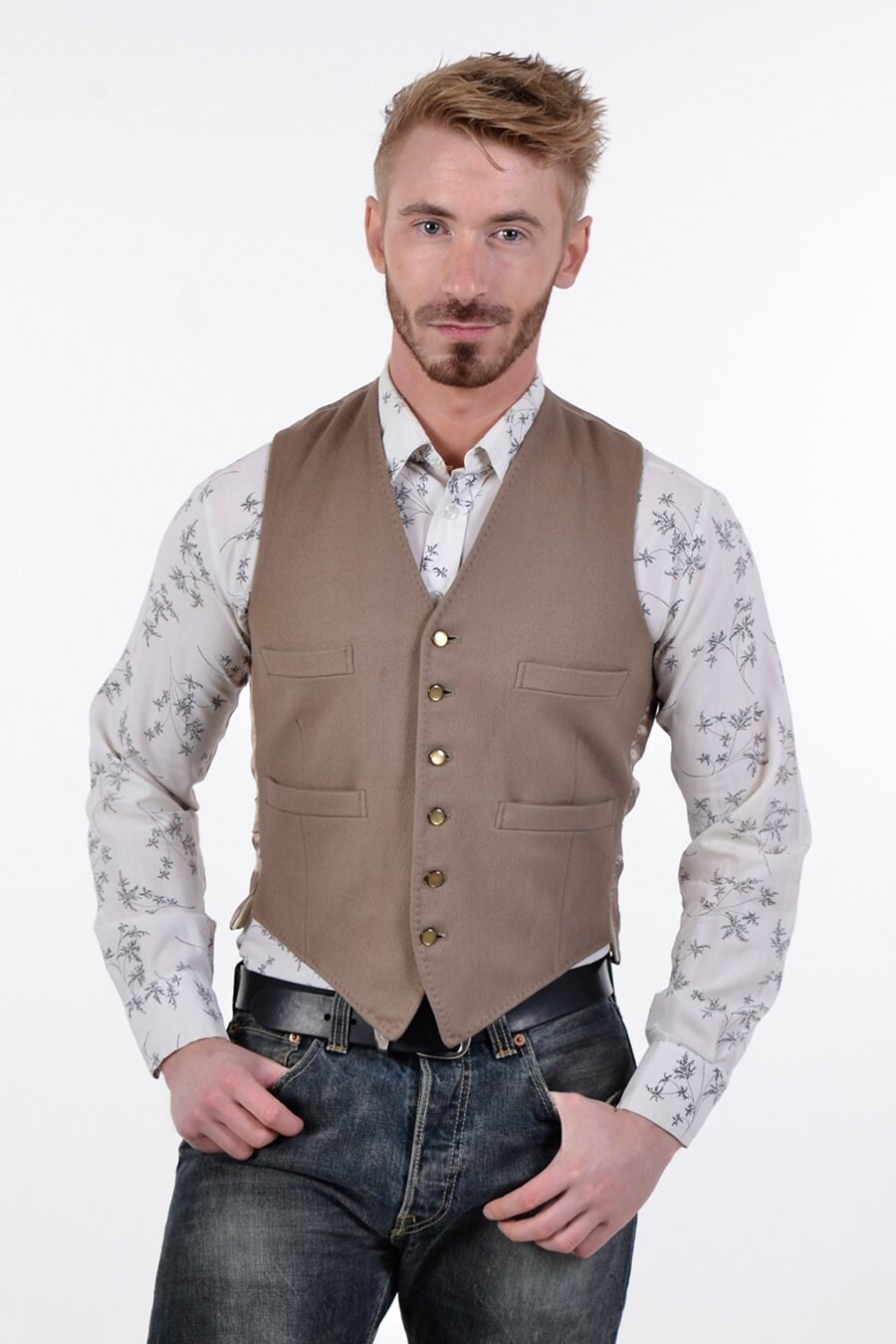 Image of Vintage 1960's Burleigh Wool Waistcoat 36 Xs - Www.brickvintage.com