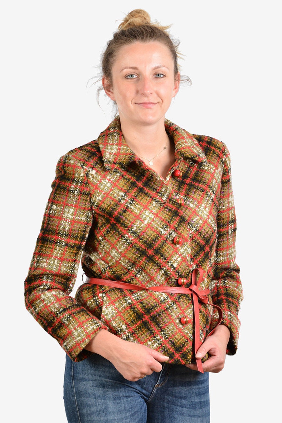 Image of Vintage 's Harrods Wool Cropped Jacket | Size  - Www.brickvintage.com