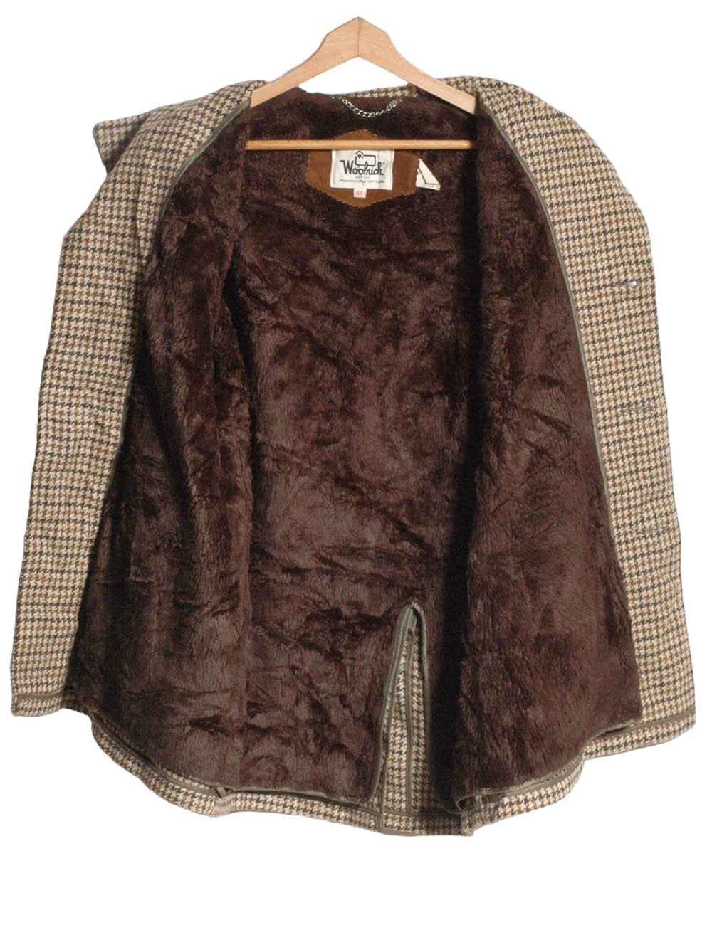 Vintage Woolrich Houndstooth Tweed Jacket Coat | Size L