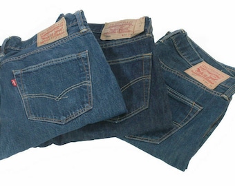 Levi 501 Dark Blue Jeans Denim Grade A Vintage - www.brickvintage.com