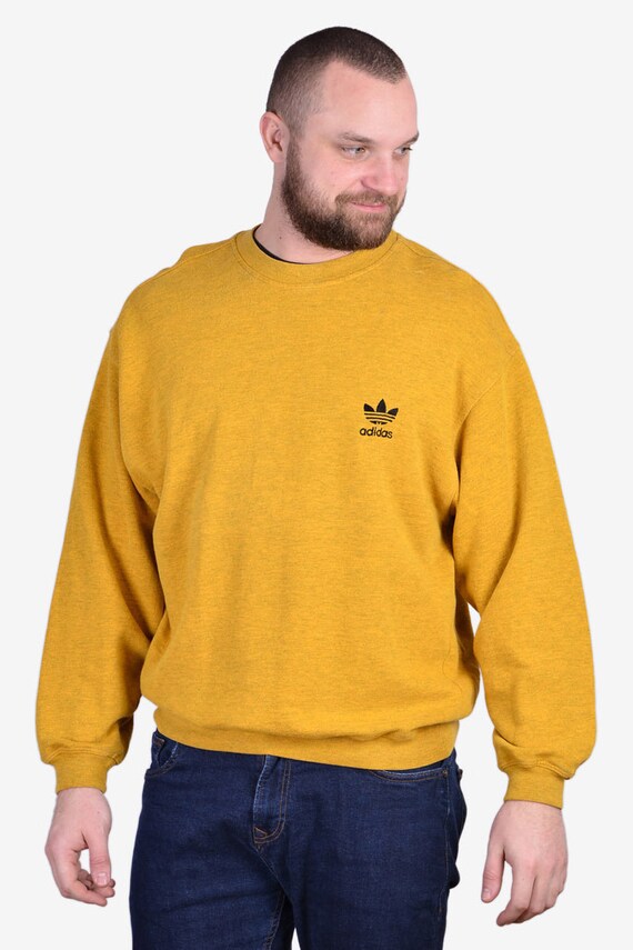 adidas yellow crew neck