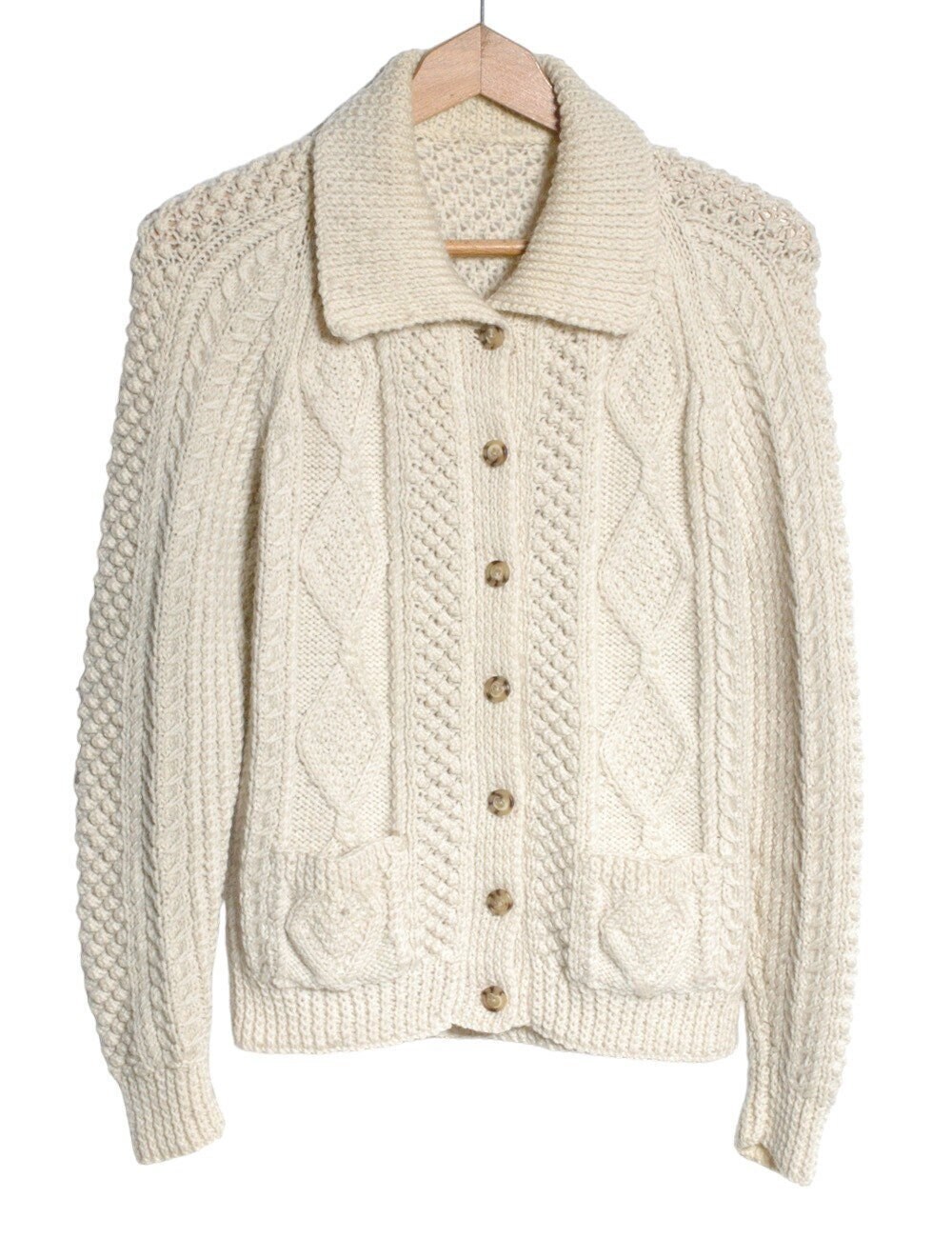 Cream Cable Knit Longline Cardigan