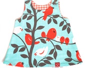 Turquoise Blue Reversible Baby Dress