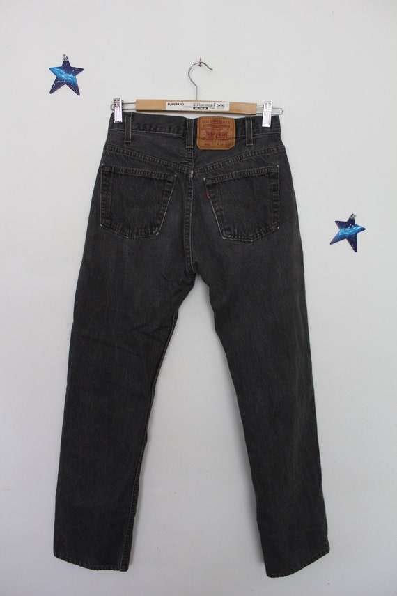 1980s Levi's 501 jeans grey black high rise made i