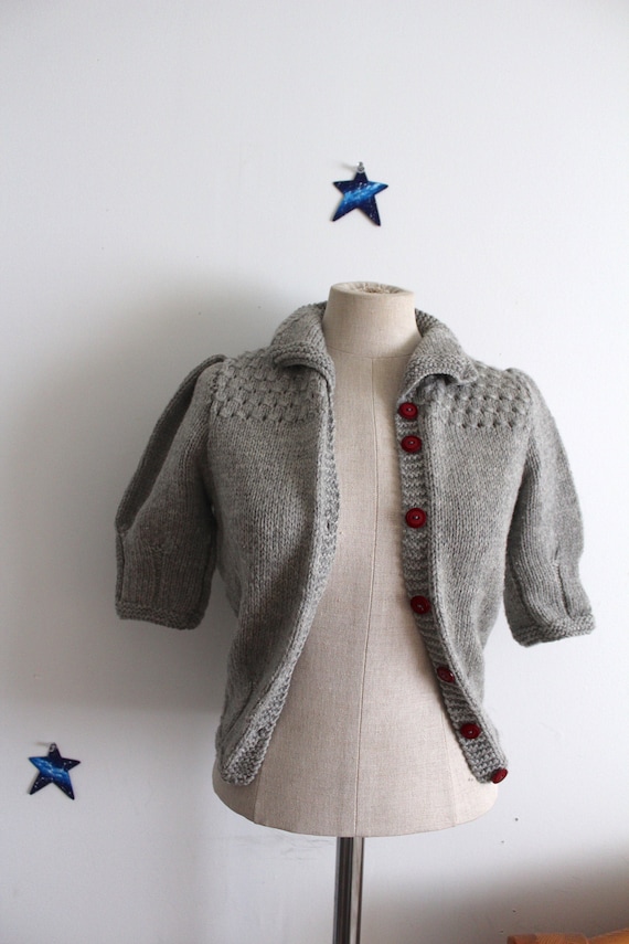 1940s replica sweater hand knitted wool