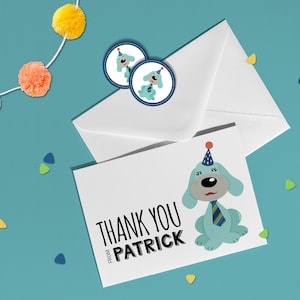 Dog Theme Personalized Thank You Card