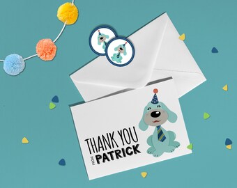 Dog Theme Personalized Thank You Card