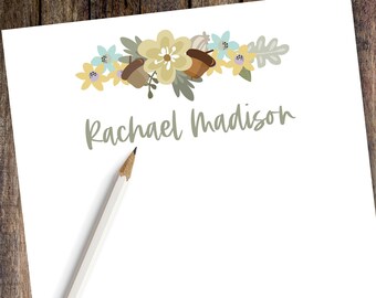 Fall Flowers Custom Note Pad | Custom Note Pad Available in several sizes and as a Set