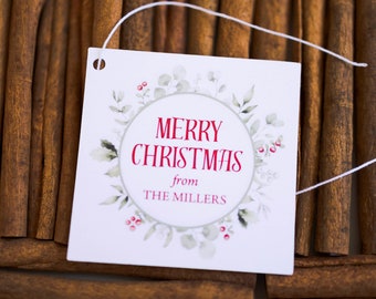 Christmas Greens Holiday Gift Tags, Christmas Labels | Christmas Stickers