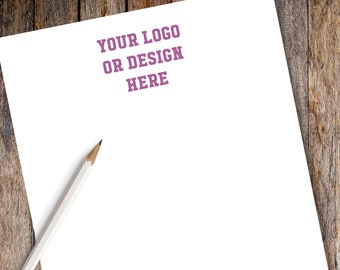 Your Logo or Design Notepad | Custom Business or Personal Stationery Note Pad  Available with 28 Font Color Choices