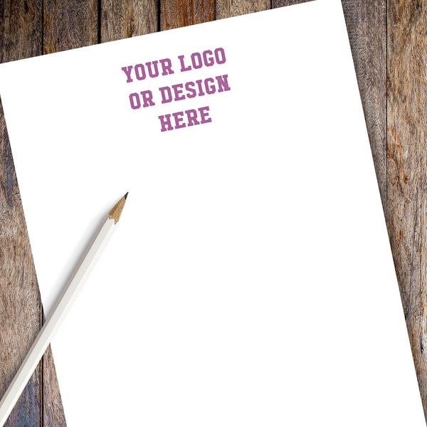 Your Logo or Design Notepad | Custom Business or Personal Stationery Note Pad  Available with 28 Font Color Choices
