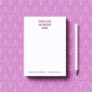 Your Logo or Design Notepad | Custom Business or Personal Stationery Note Pad  Available with 28 Font Color Choices