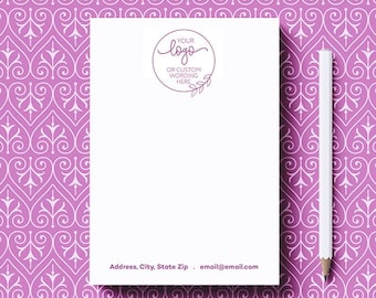 Custom Logo Notepad: Personalized Business Stationery, 28 Font Colors