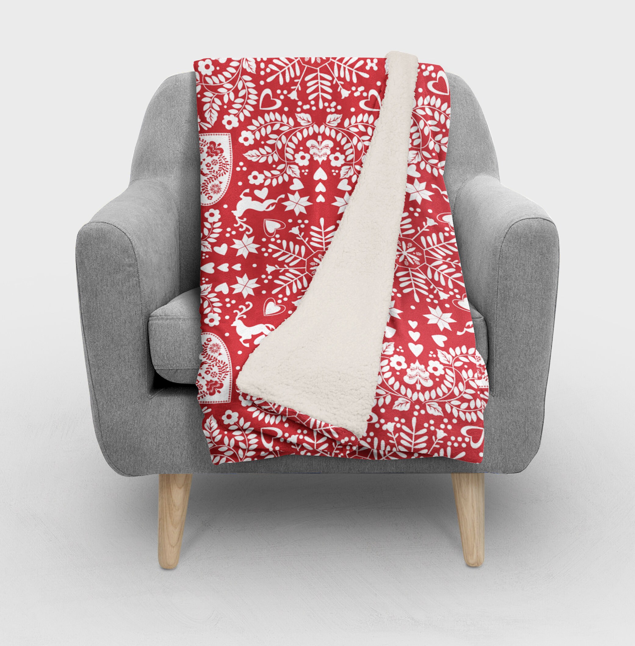Nordic Christmas Personalized Holiday Blanket