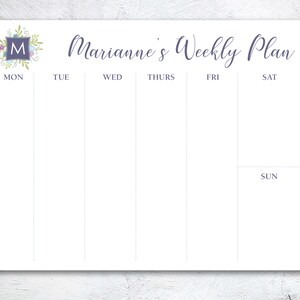 Personalized Spring Garden Planner Notepad: Weekly or Monthly
