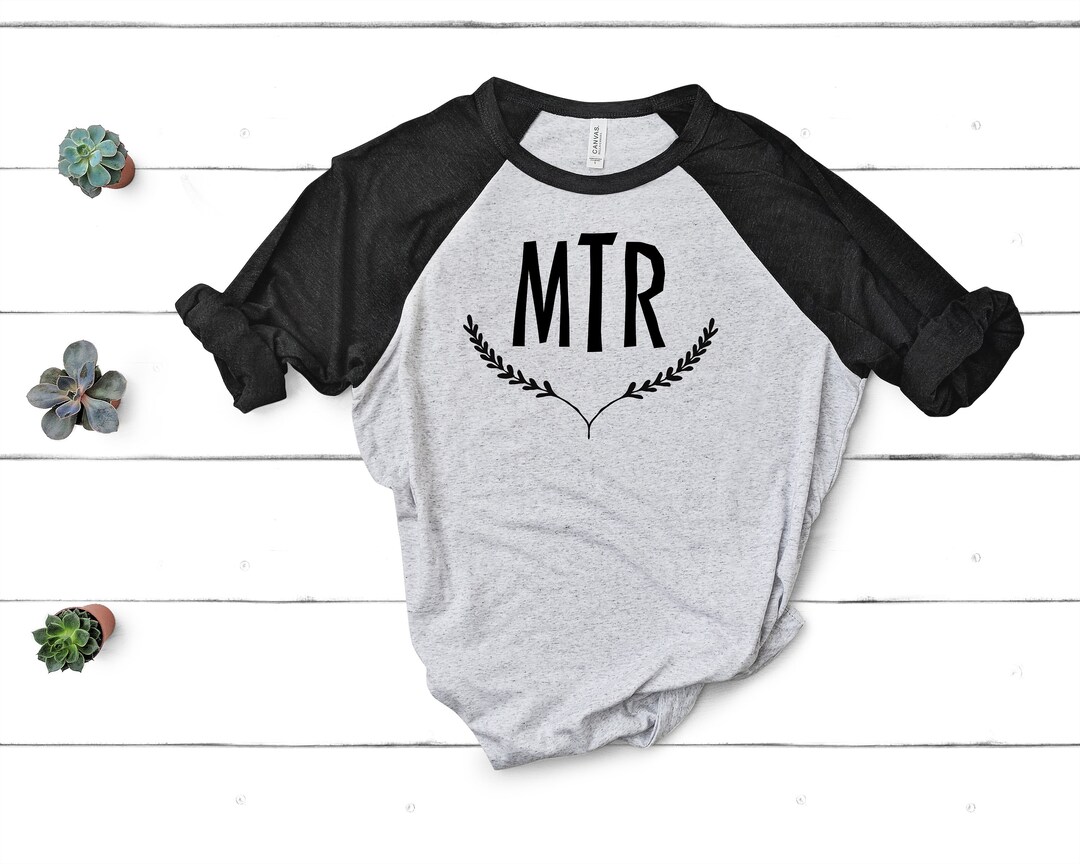 Monogram Baseball Raglan T-shirt: Custom Graphic Tee - Etsy