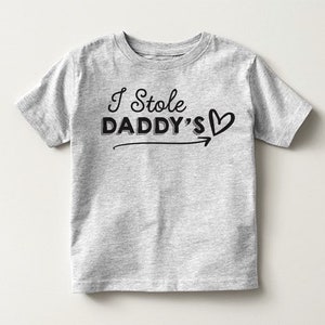 I Stole Mommy Daddy&#39;s Heart Youth or Toddler TShirt | Kids Custom TShirt | Available in 6 Colors