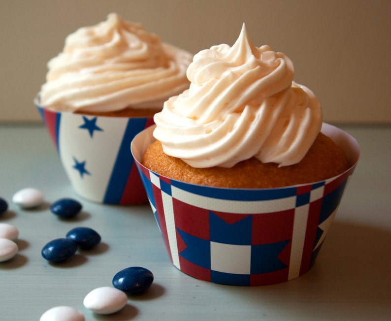 4th of July Americana Cupcake Wrappers image 1