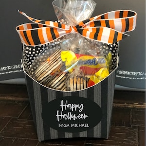 Happy Halloween Personalized Favor Box | Halloween Fry Box | Sold in Sets of 8, 12, 24