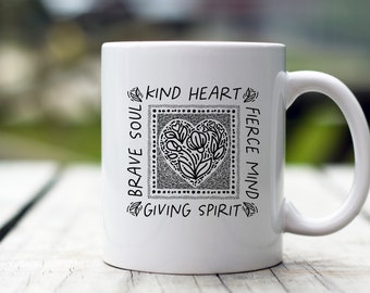 Kind Heart Coffee Mug | Custom Coffee Mug | Mug Available in 5 Styles | Gift Idea