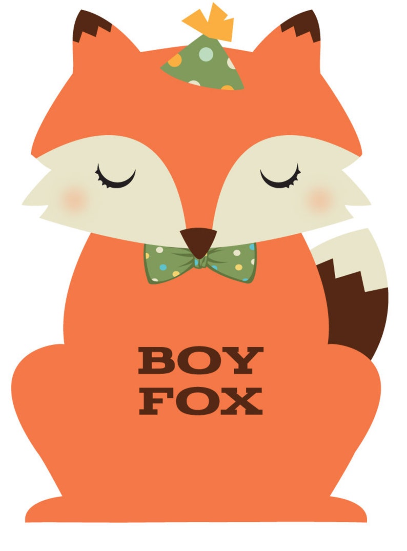 Little Fox Birthday Invitation Custom Birthday Fox Personalized Die Cut Party Invite Custom Fox Kid's Invite Woodland Theme Invite image 4