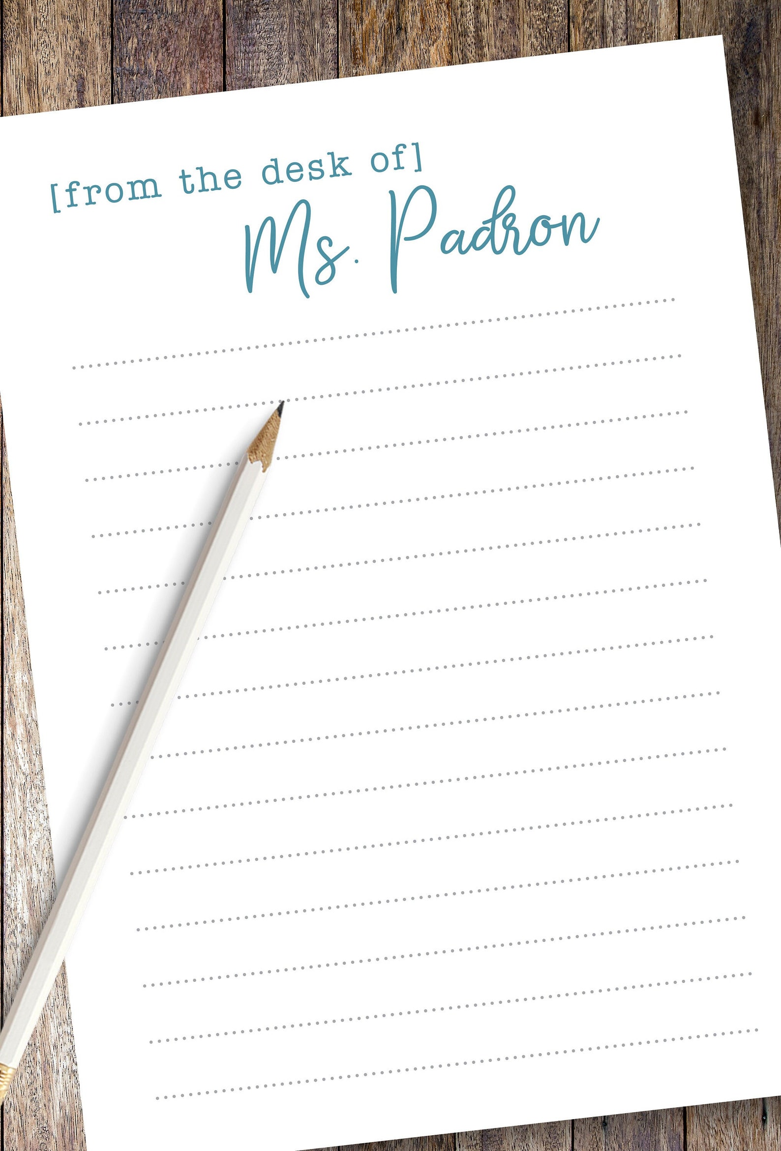 Personalized From the Desk of Notepad | Personalized Stationery Note ...