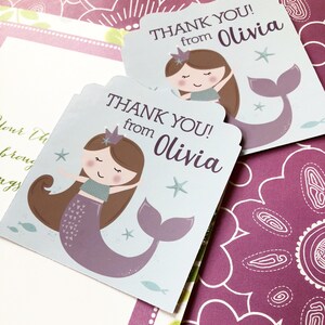 Personalized Mermaid Party Stickers or Gift Tags