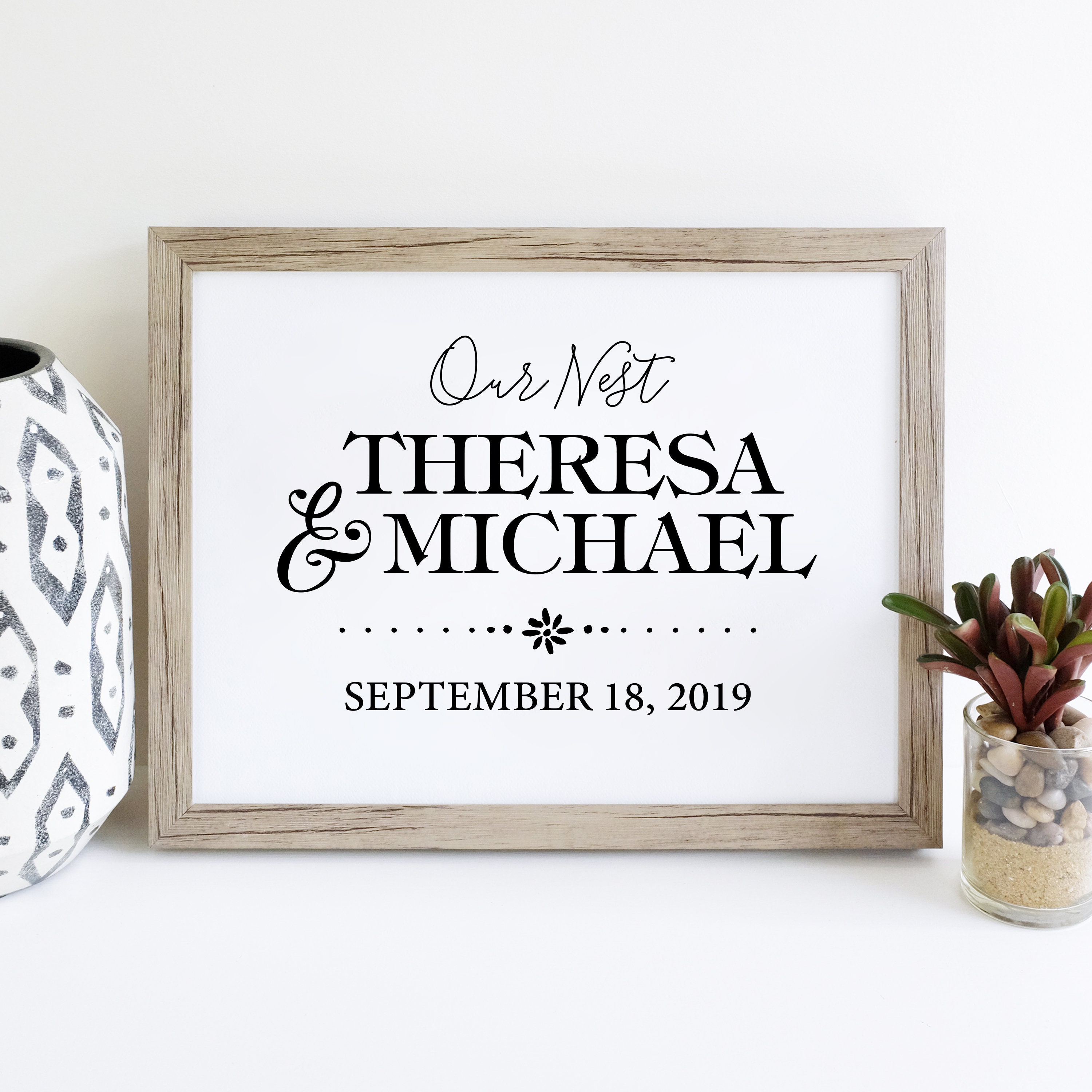 Our Nest Personalized Wall Art Art Print Home Decor Etsy