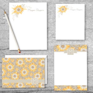 Zonnebloemen persoonlijk e-mailpapier Set