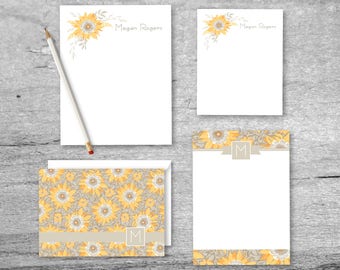 Sunflowers Personal Stationery Set