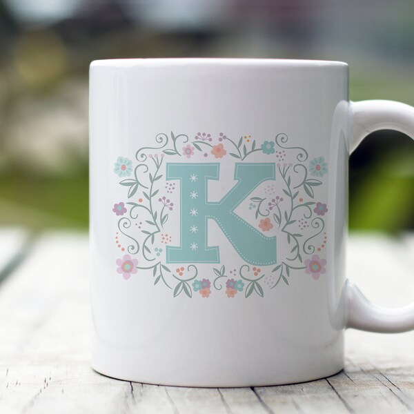 Monogrammed Mugs Etsy