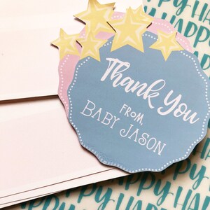 Twinkle Little Star Party Etiqueta de regalo Pegatina / Etiquetas personalizadas de la fiesta de la ducha del bebé / Etiquetas personalizadas o etiquetas / Totalmente personalizable