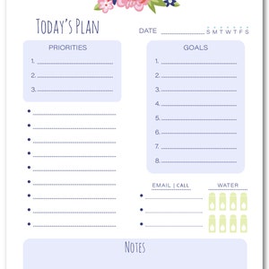 Primrose Lane Custom Planner Note Pad Daily, Weekly and Weekly Menu Planning Personalized Note Pads Available in 3 sizes image 5