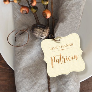 Thanksgiving Dinner Place Card | Personalized Labels | Thanksgiving Place Card or Tag | Custom Place Cards