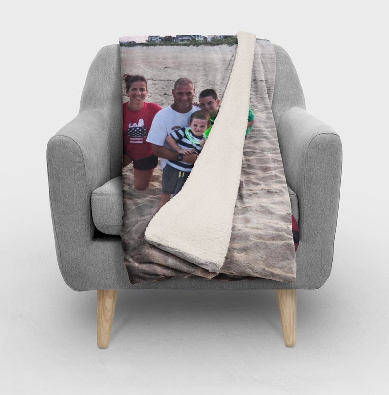 Personalized Photo Blanket Your Photo or Collage Minky, Sherpa Fleece, Faux Fur Lined, or Sweatshirt image 1