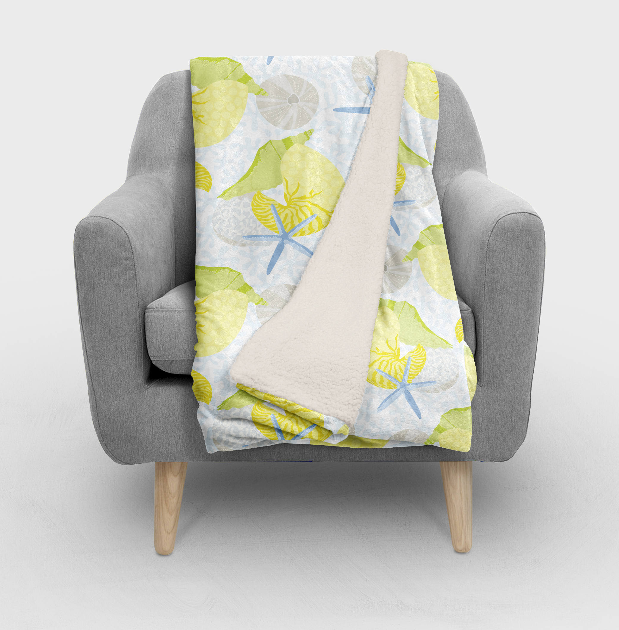 Seashells Personalized Blanket