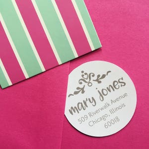 Etiqueta engomada de la dirección de retorno del ornamento beige ? Etiquetas de dirección de devolución personalizadas ? Idea de Regalo ( Gift Idea) Boda, recién casado, regalo de bienvenida
