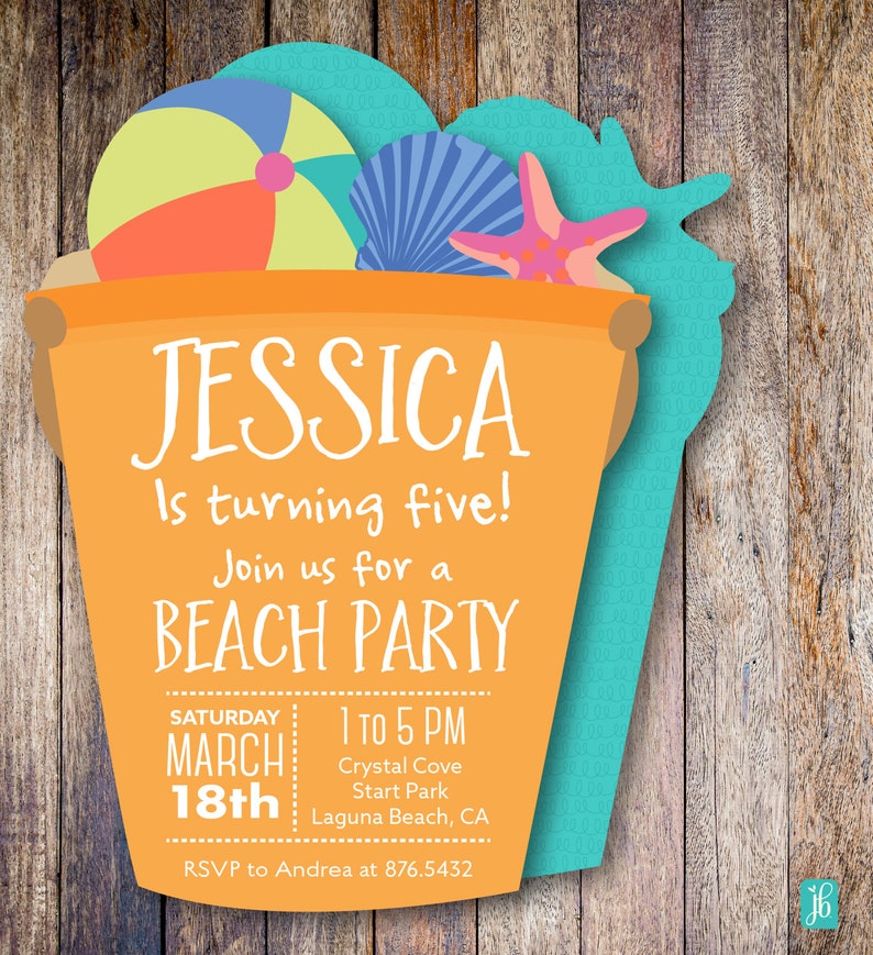 Beach Party Invitation Etsy free-beach-party-invitation
