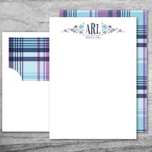 Bloem persoonlijk e-mailpapier Set pop | Enveloppen met de coördinatie van de Liners | Aangepast briefpapier