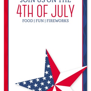 Fourth of July Custom Invitations image 5